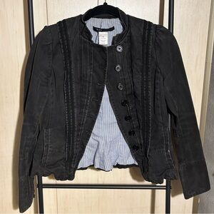 Marc Jacobs Victorian Silhouette Black Cotton Jacket Size 4